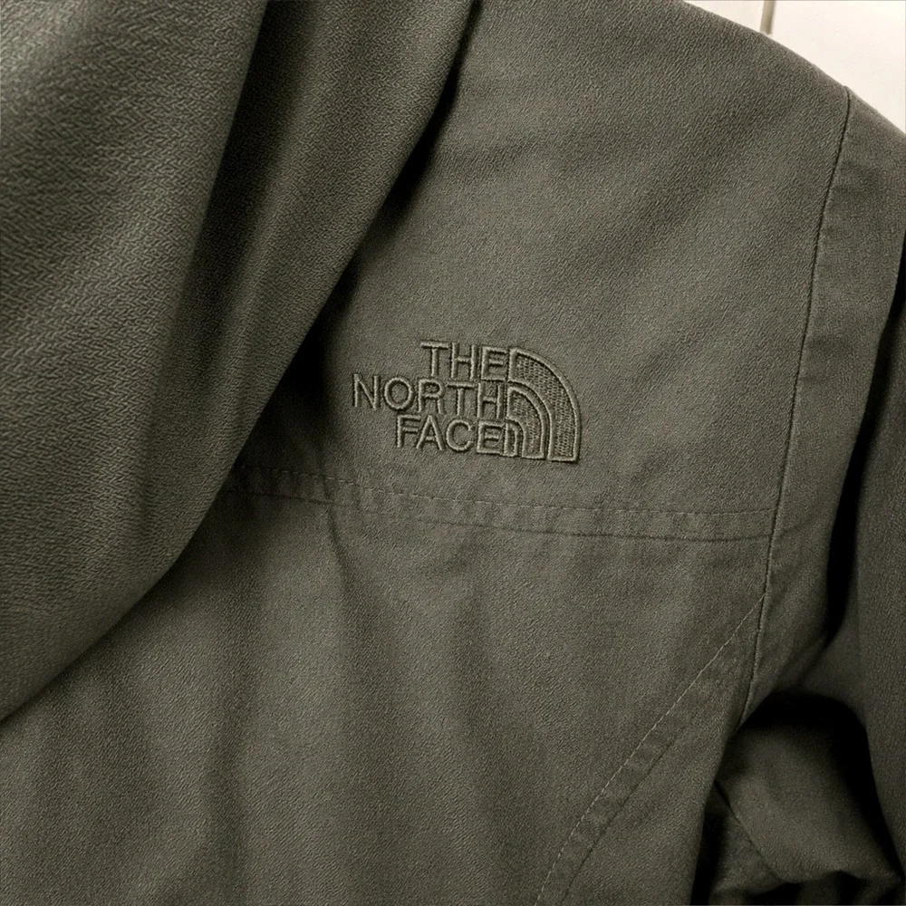 The North Face Girls L 14/16 Olive Green Goose Down Hooded Puffer Jacket